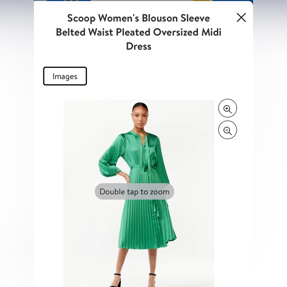 Green Silk Midi Dress